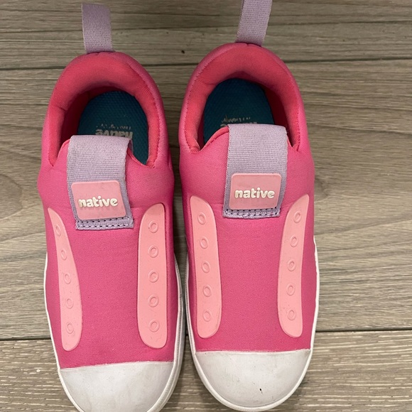 👟 EEUC NATIVE Runners Toddler Girls C13: Pink/White “JEFFERSON HERO” slip on - Picture 6 of 6